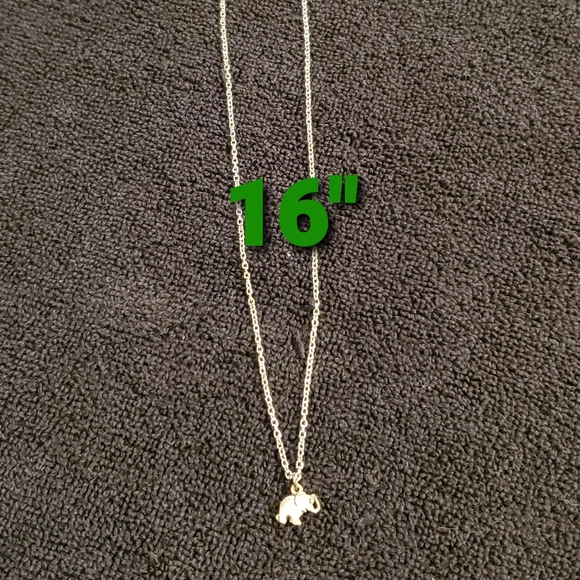 A DAINTY🐘 ELEPHANT 🐘NECKLACE 16" SILVER CHAIN - Picture 2 of 5